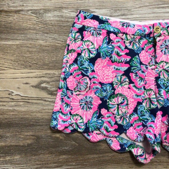Lilly Pulitzer Buttercup Knit Shorts Oyster Bay Navy Shroom With A View 10 - Picture 4 of 10